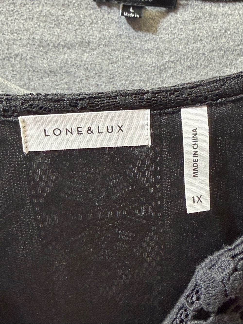 Lone & Lux Black Lace Top